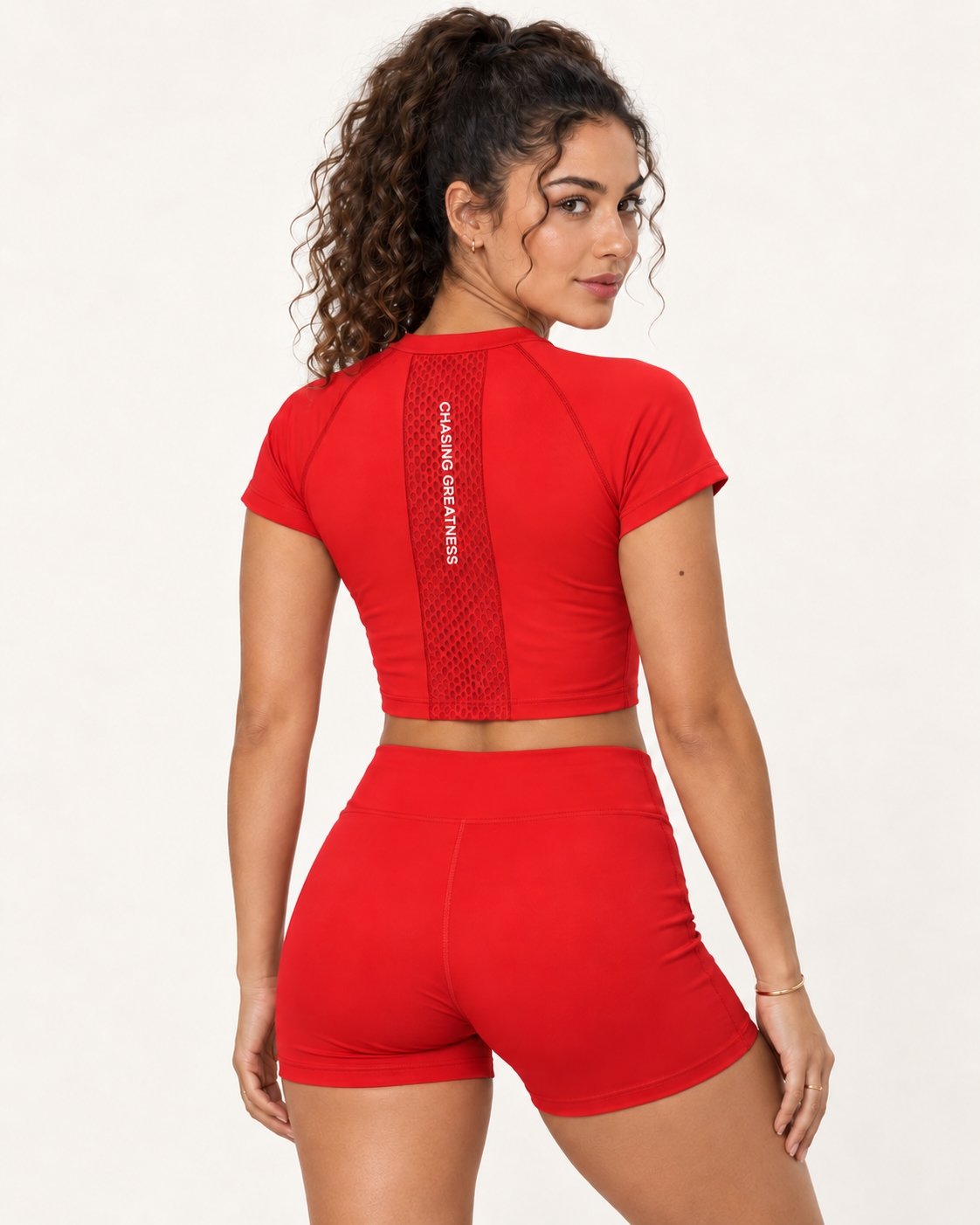 Motion Crop Top Red